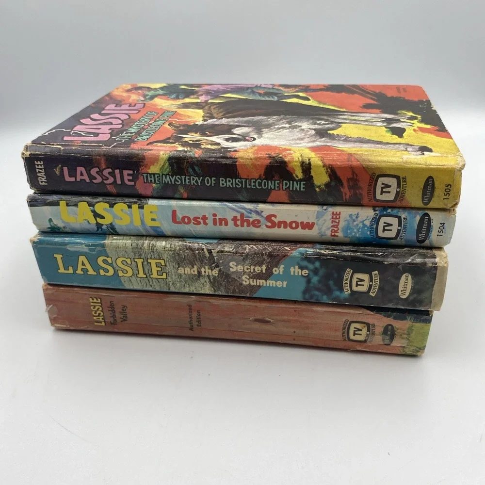 Lot of 4 Lassie Dog Vintage HC Whitman Classics Bristlecone Pine and‎ More